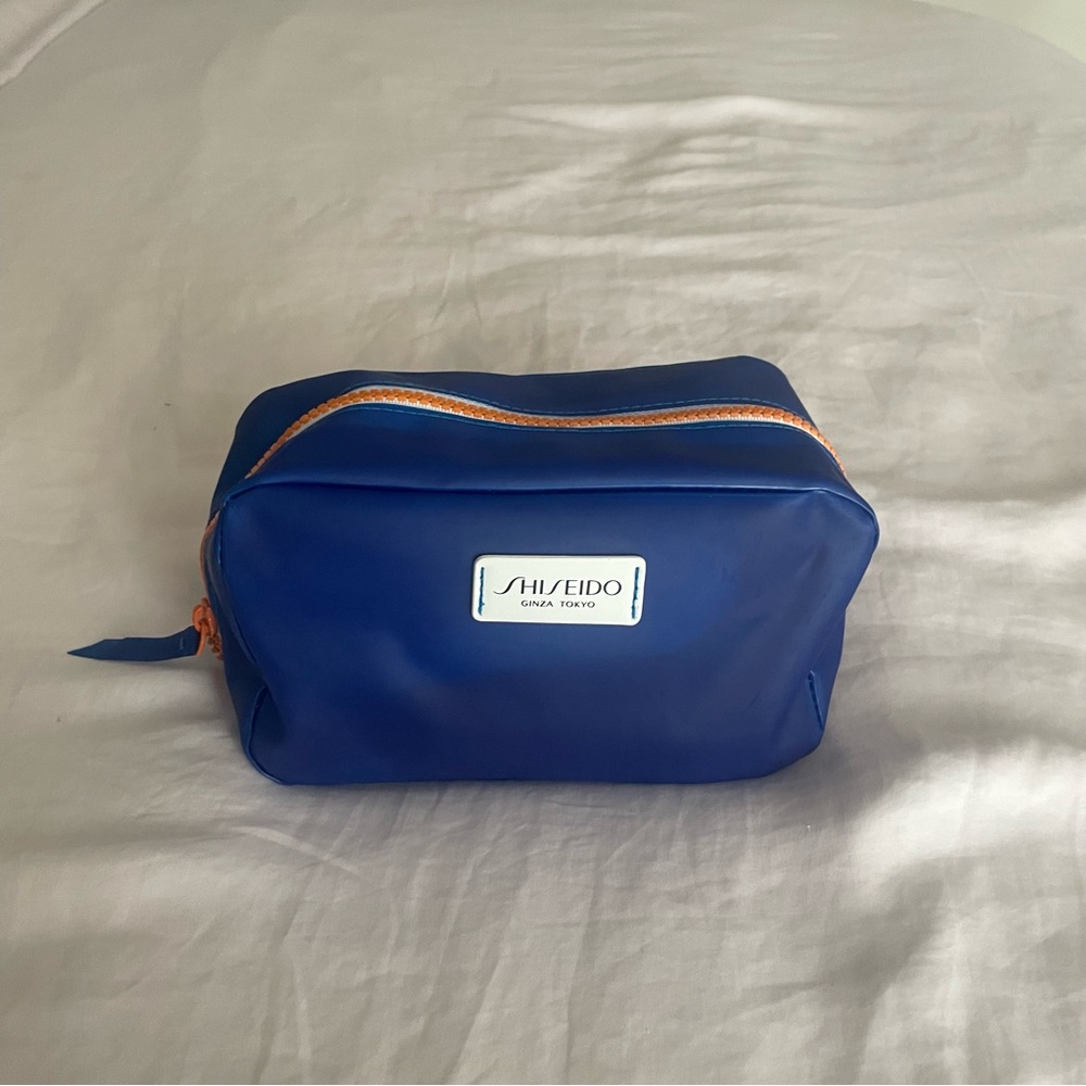 Shiseido Blue Cosmetic Pouch NWOT